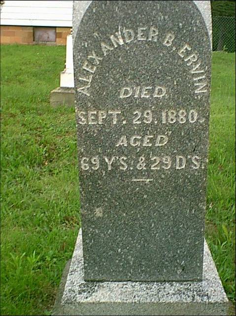 Alexander B. Ervin Headstone